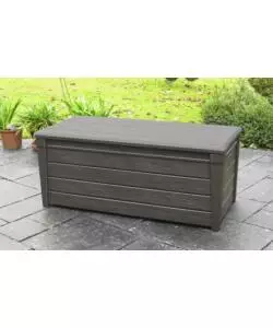 BAULE DA ESTERNO KETER "BRIGHTWOOD" IN RESINA MARRONE EFFETTO LEGNO 454 LT 145X69,7X60,3 CM